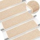 Изтривалки за стълби 15 бр. 65x21x4 см светлобежови с правоъгълен кант