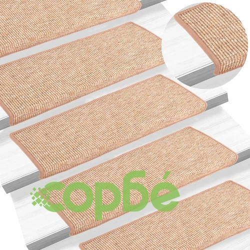 Изтривалки за стълби 15 бр. 65x21x4 см светлокафяви с правоъгълен кант ➤ топ цена ➤ sorbe.bg