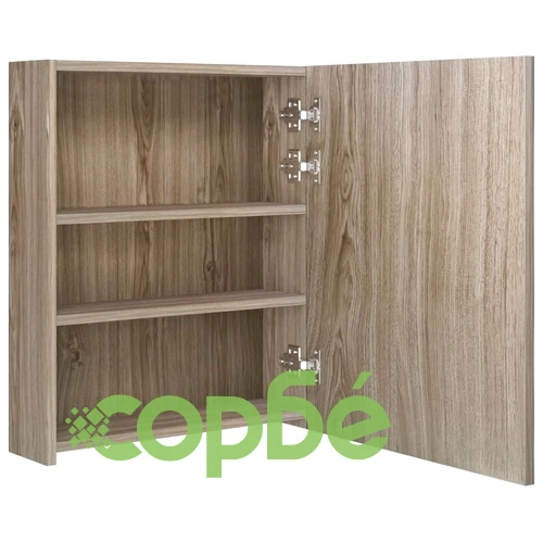 LED шкаф с огледало за баня, цвят дъб, 50x14x60 см ➤ топ цена ➤ sorbe.bg