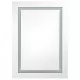 LED шкаф с огледало за баня, сив, 50x13x70 см