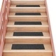 Изтривалки за стълби, самозалепващи се, 15 бр., 76x20 см, антрацит, правоъгълни