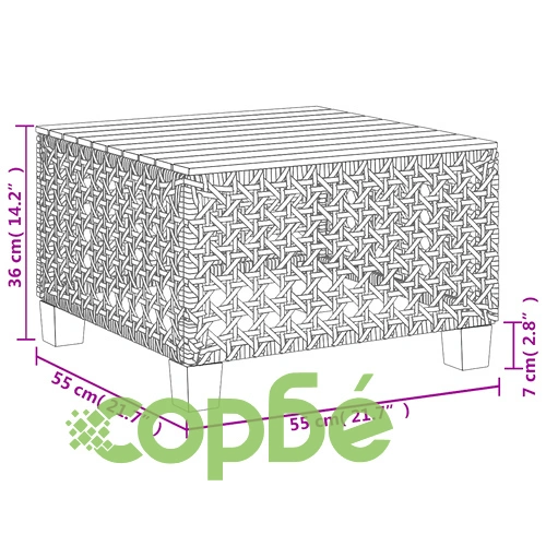 Градински диван с възглавници, 10 части, бежов полиратан ➤ топ цена ➤ sorbe.bg
