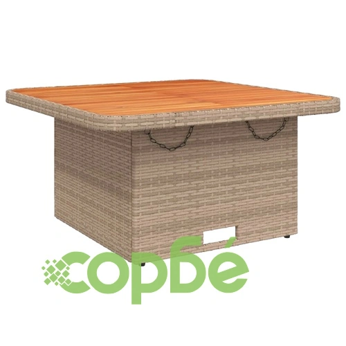 Градински комплект от 4 части с възглавници, бежов полиратан ➤ топ цена ➤ sorbe.bg