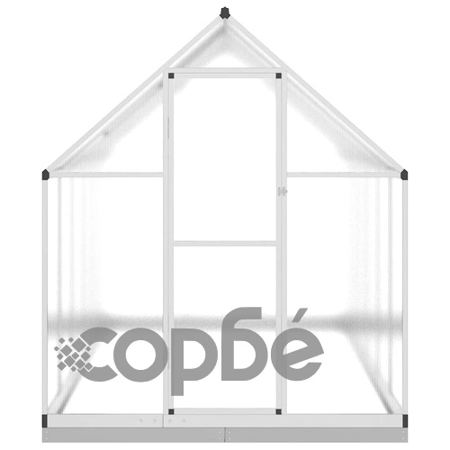 Оранжерия с основа рамка сребрист 334x169x202 см алуминий ➤ топ цена ➤ sorbe.bg
