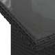Градински комплект диван с възглавници 10 части черен полиратан