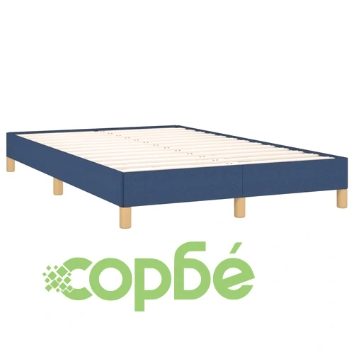 Боксспринг легло с матрак, синьо, 120x190 см, плат ➤ топ цена ➤ sorbe.bg