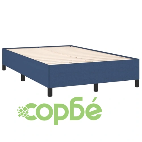 Боксспринг легло с матрак, синьо, 120x190 см, плат ➤ топ цена ➤ sorbe.bg