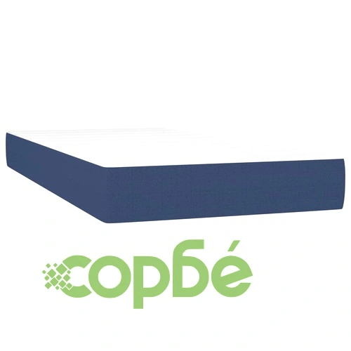 Боксспринг легло с матрак, синьо, 120x190 см, плат ➤ топ цена ➤ sorbe.bg