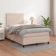 Боксспринг легло с матрак, капучино, 120x190 см, еко кожа
