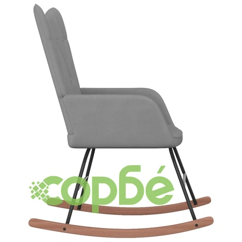 Люлеещ се стол, тъмносив, текстил ➤ топ цена ➤ sorbe.bg