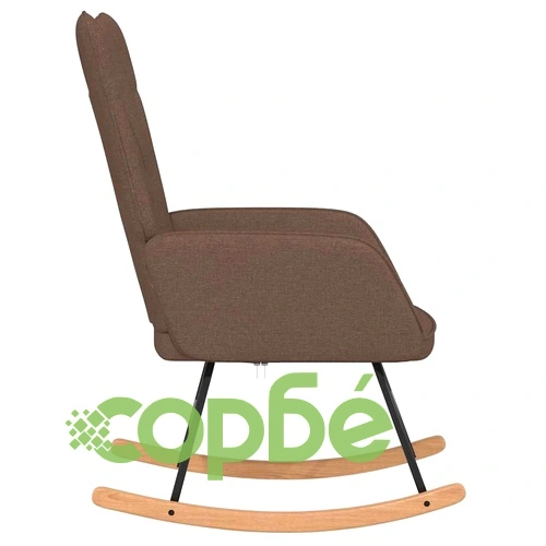 Люлеещ се стол, кафяв, текстил ➤ топ цена ➤ sorbe.bg