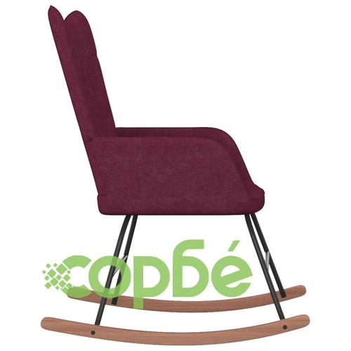 Люлеещ се стол, лилав, текстил ➤ топ цена ➤ sorbe.bg