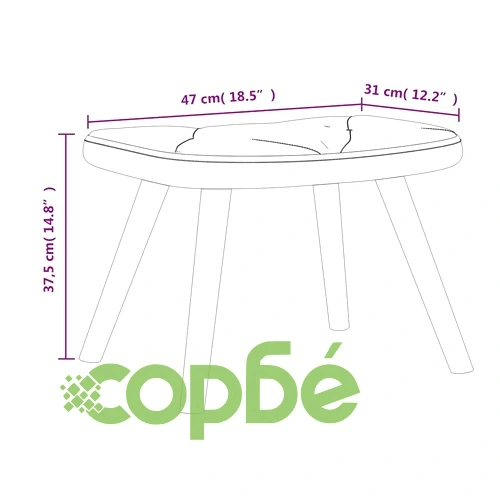 Люлеещ се стол с табуретка, син, плат ➤ топ цена ➤ sorbe.bg
