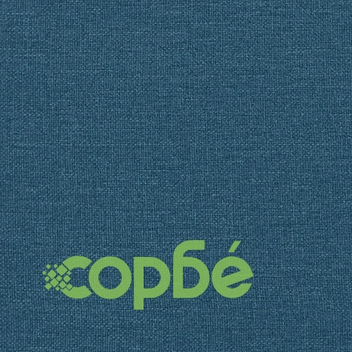 Люлеещ се стол с табуретка, син, плат ➤ топ цена ➤ sorbe.bg