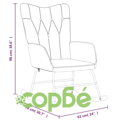 Люлеещ се стол с табуретка, горчица жълто, плат ➤ топ цена ➤ sorbe.bg