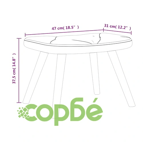 Люлеещ се стол с табуретка, горчица жълто, плат ➤ топ цена ➤ sorbe.bg