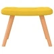 Люлеещ се стол с табуретка, горчица жълто, плат