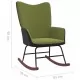 Люлеещ се стол, светлозелен, кадифе и PVC