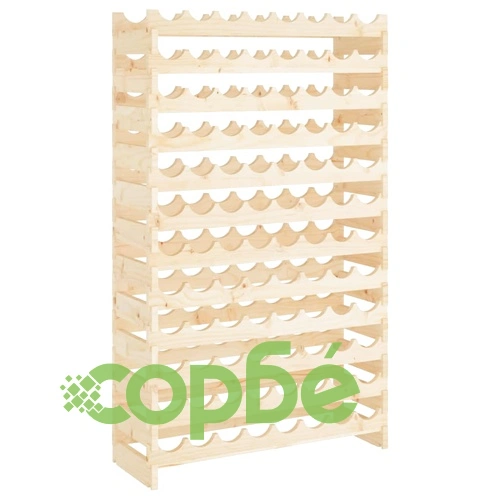 Поставка за вино 83x29x134 см масивна чамова дървесина ➤ топ цена ➤ sorbe.bg