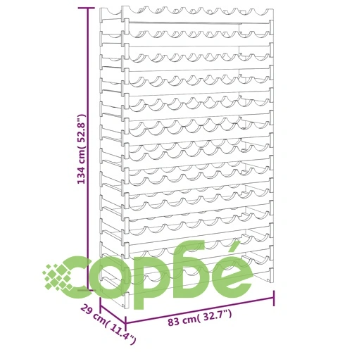 Поставка за вино 83x29x134 см масивна чамова дървесина ➤ топ цена ➤ sorbe.bg