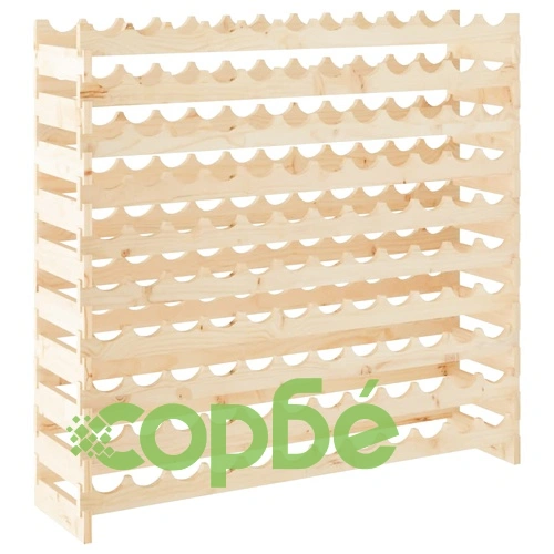 Поставка за вино 119x29x112 см масивна чамова дървесина ➤ топ цена ➤ sorbe.bg