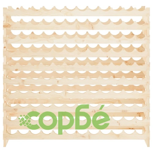 Поставка за вино 119x29x112 см масивна чамова дървесина ➤ топ цена ➤ sorbe.bg