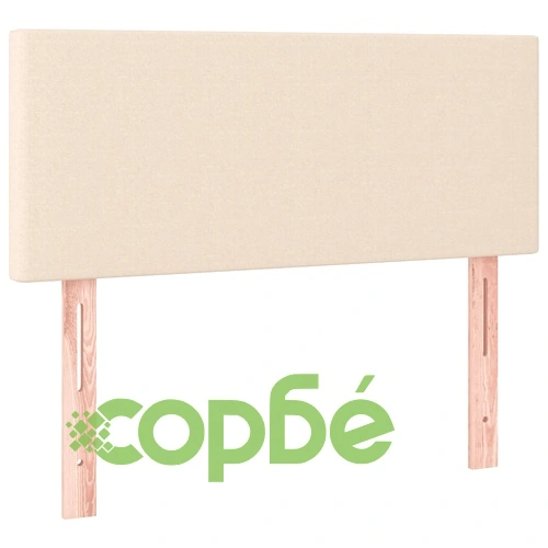 Боксспринг легло с матрак и LED, кремаво, 120x190 см, плат ➤ топ цена ➤ sorbe.bg