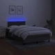 Боксспринг легло с матрак и LED, тъмносиво, 120x190 см, плат