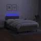 Боксспринг легло с матрак и LED, таупе, 120x190 см, плат