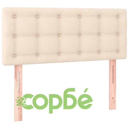 Боксспринг легло с матрак и LED, кремаво, 120x190 см, плат ➤ топ цена ➤ sorbe.bg