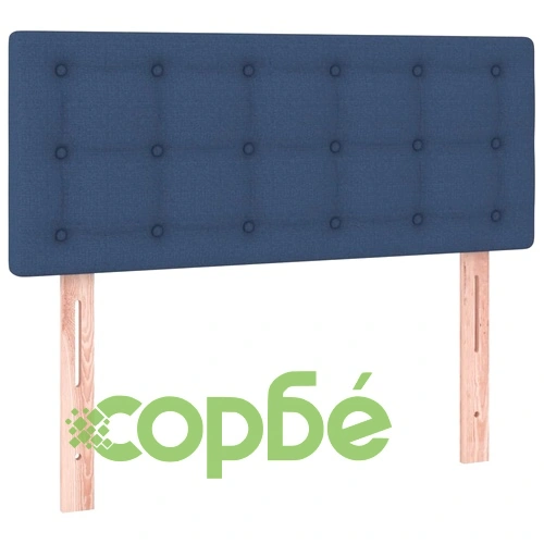 Боксспринг легло с матрак и LED, синьо, 120x190 см, текстил ➤ топ цена ➤ sorbe.bg