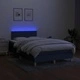 Боксспринг легло с матрак и LED, синьо, 120x190 см, текстил