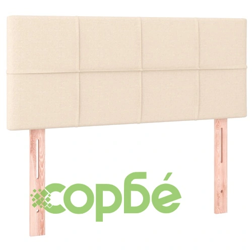 Боксспринг легло с матрак и LED, кремаво, 120x190 см, плат ➤ топ цена ➤ sorbe.bg