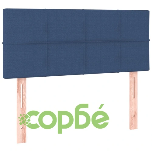 Боксспринг легло с матрак и LED, синьо, 120x190 см, текстил ➤ топ цена ➤ sorbe.bg