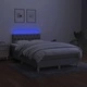 Боксспринг легло с матрак и LED, светлосиво, 120x190 см, плат