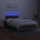 Боксспринг легло с матрак и LED, тъмносиво, 120x190 см, плат