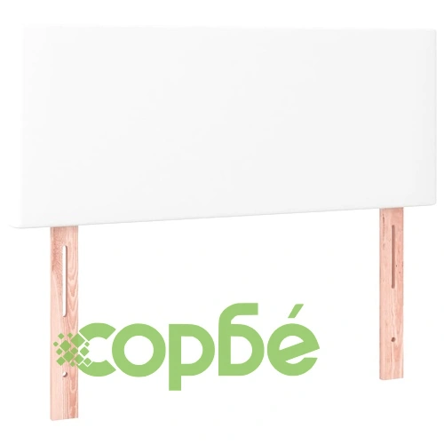 Боксспринг легло с матрак и LED бяло 120x190 см изкуствена кожа ➤ топ цена ➤ sorbe.bg