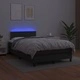 Боксспринг легло с матрак и LED, черно, 120x190 см, еко кожа