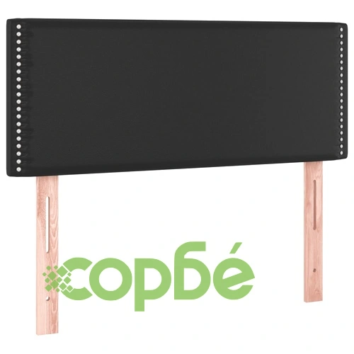 Боксспринг легло с матрак и LED, черно, 120x190 см, еко кожа ➤ топ цена ➤ sorbe.bg