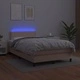 Боксспринг легло с матрак LED капучино 120x190 см еко кожа
