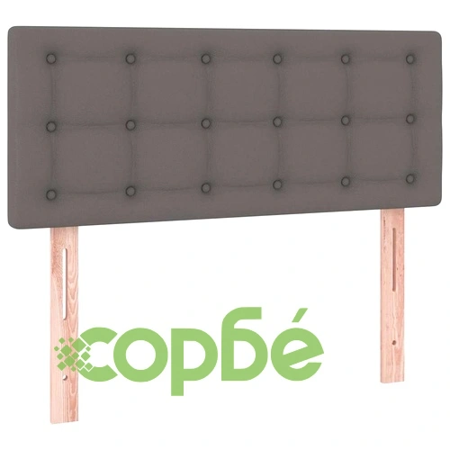 Боксспринг легло с матрак и LED сиво 120x190 см изкуствена кожа ➤ топ цена ➤ sorbe.bg