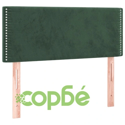 Боксспринг легло с матрак и LED тъмнозелено 120x190 см кадифе ➤ топ цена ➤ sorbe.bg