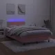 Боксспринг легло с матрак и LED, черно, 120x190 см, кадифе
