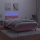 Боксспринг легло с матрак и LED, черно, 120x190 см, кадифе