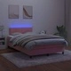 Боксспринг легло с матрак и LED, черно, 120x190 см, кадифе