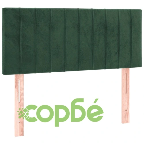 Боксспринг легло с матрак и LED тъмнозелено 120x190 см кадифе ➤ топ цена ➤ sorbe.bg