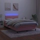 Боксспринг легло с матрак и LED, черно, 120x190 см, кадифе