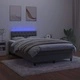 Боксспринг легло с матрак и LED, тъмносиво, 120x190 см, кадифе