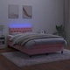 Боксспринг легло с матрак и LED, черно, 120x190 см, кадифе