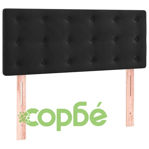Боксспринг легло с матрак и LED, черно, 120x190 см, кадифе ➤ топ цена ➤ sorbe.bg